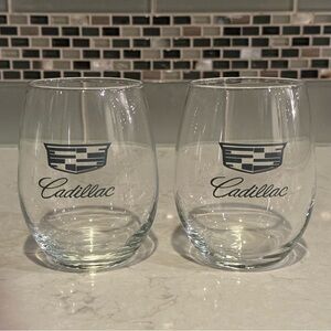 Cadillac Stemless Wine / Scotch Glass Set
